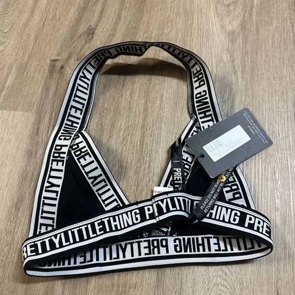 Pretty Little Thing Army Green Bandage Style Crop Top Bikini Top - Picture 3 of 6